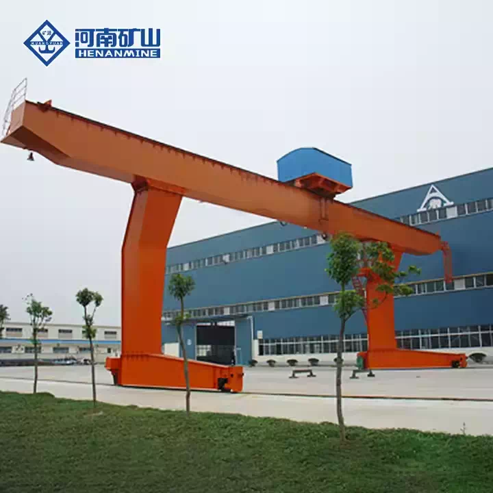 L typed Single Girder Hook Gantry Crane with a winch